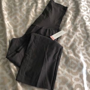 NWT Liz Lange Maternity gray dress pants, size S
